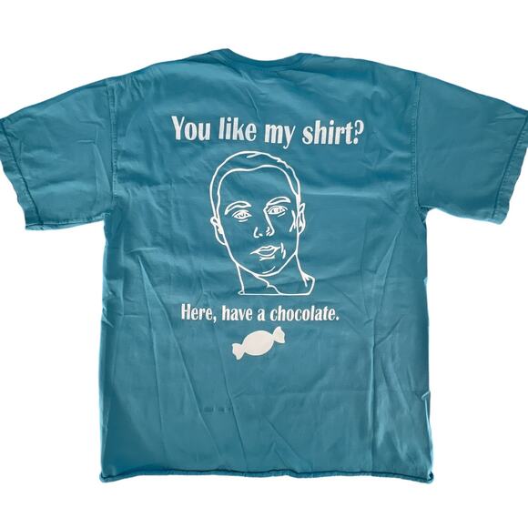 Comfort Colors AP Psychology Sheldon Pocket Tee Shirt Top Size Medium Turquoise - Picture 2 of 11